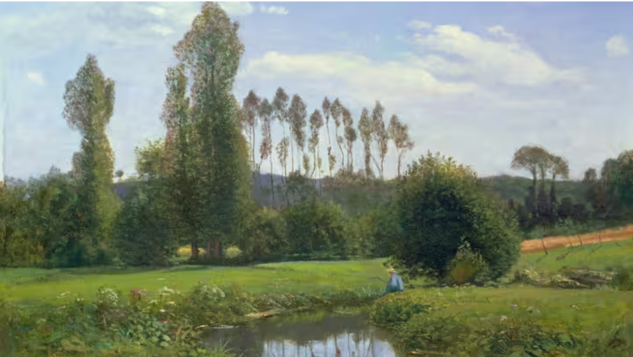 Vue prise à Rouelles%22, peint en 1858, est le premier tableau peint par Claude Monet..png